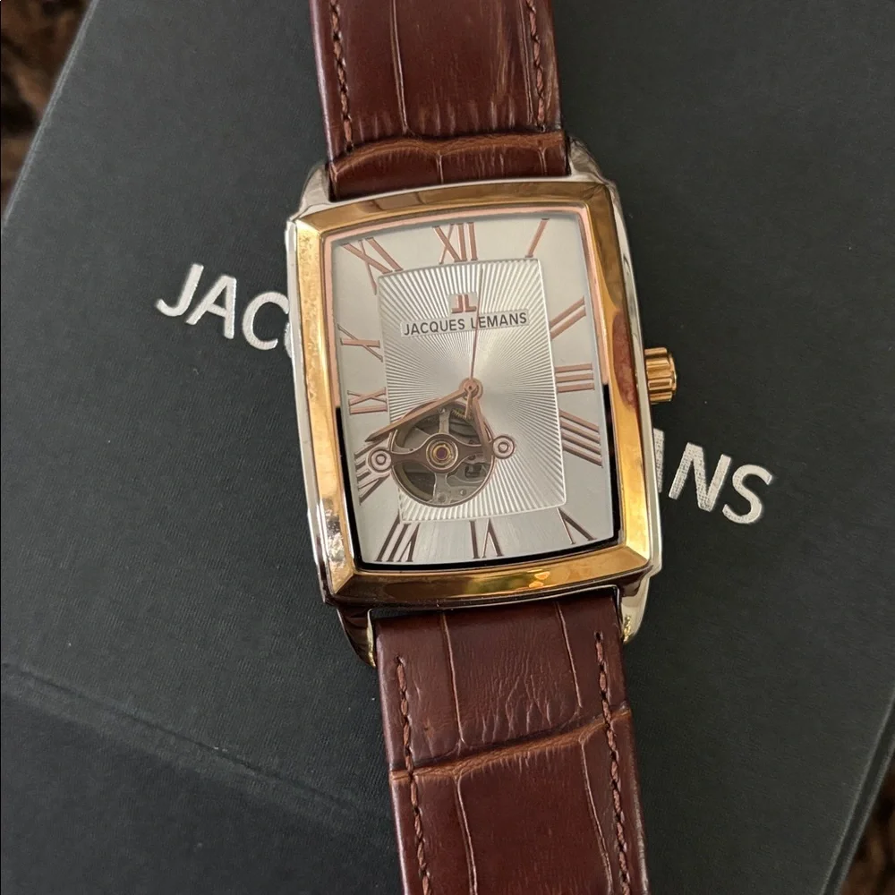 Automatic Jacques Lemans Men’s Vintage-Style Watch Austria/Swiss Movement - Picture 8 of 13